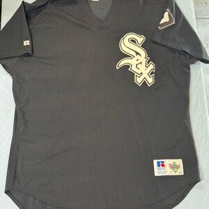 Chicago White Sox Black Mesh Baseball Jersey sz 52